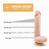 Dr. Skin Silicone - Dr. Ethan - 8.5 Inch Gyrating Dildo - Beige-Dildos & Dongs-Blush-Andy's Adult World