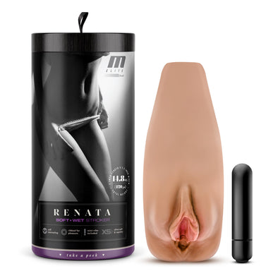 M Elite - Soft and Wet - Renata - Tan-Masturbation Aids for Males-Blush Novelties-Andy's Adult World