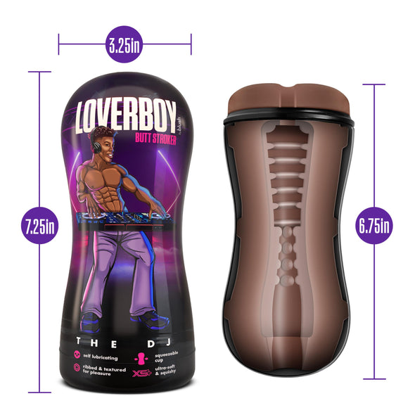 Loverboy - the Dj - Self Lubricating Stroker - Brown-Masturbation Aids for Males-Blush-Andy's Adult World