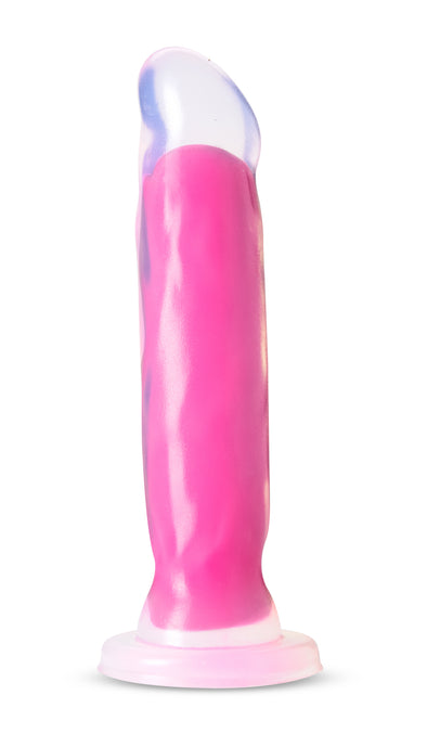 Neo Elite Glow in the Dark - Marquee - 8 Inch Silicone Dual Density Dildo - Neon Pink-Dildos & Dongs-Blush Novelties-Andy's Adult World