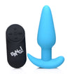 21x Silicone Butt Plug With Remote - Blue-Anal Toys & Stimulators-XR Brands Bang-Andy's Adult World