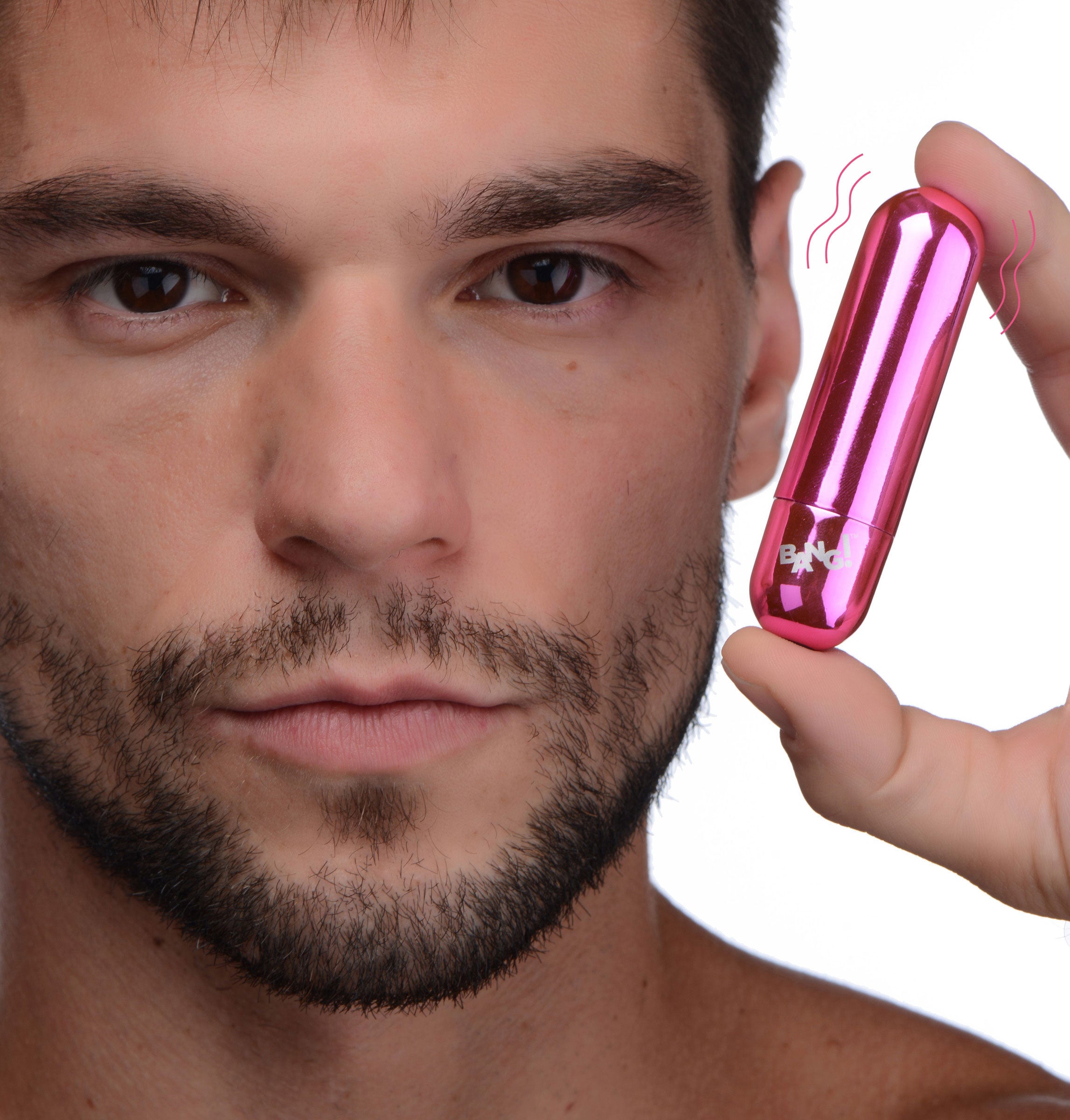 10x Rechargeable Vibrating Metallic Bullet - Pink-Eggs & Bullets-XR Brands Bang-Andy's Adult World