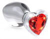 Red Heart Gem Glass Anal Plug - Medium-Anal Toys & Stimulators-XR Brands Booty Sparks-Andy's Adult World