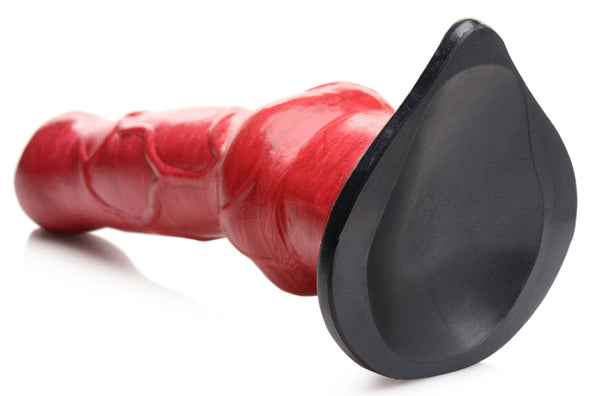 Cc - Hell-Hound - Canine Penis Silicone Dildo - Red-Dildos & Dongs-XR Brands Creature Cocks-Andy's Adult World