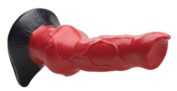 Cc - Hell-Hound - Canine Penis Silicone Dildo - Red-Dildos & Dongs-XR Brands Creature Cocks-Andy's Adult World