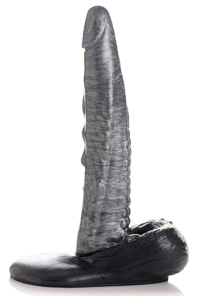 Cc - the Gargoyle Rock Hard Silicone Dildo - Silver-Dildos & Dongs-XR Brands Creature Cocks-Andy's Adult World
