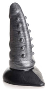 Cc Beastly Tapered Bumpy Silicone Dildo - Silver-Dildos & Dongs-XR Brands Creature Cocks-Andy's Adult World
