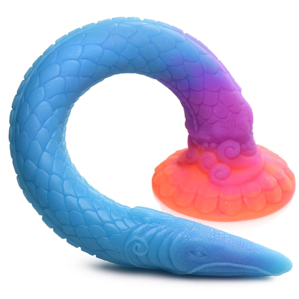 Makara Glow-in-the-Dark Silicone Snake Dildo-Dildos & Dongs-XR Brands Creature Cocks-Andy's Adult World