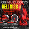 Hell Kiss Twisted Tongues Silicone Dildo - Red-Dildos & Dongs-XR Brands Creature Cocks-Andy's Adult World