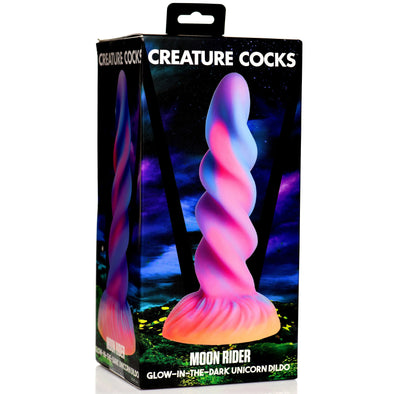Moon Rider Glow-in-the-Dark Unicorn Dildo-Dildos & Dongs-XR Brands Creature Cocks-Andy's Adult World