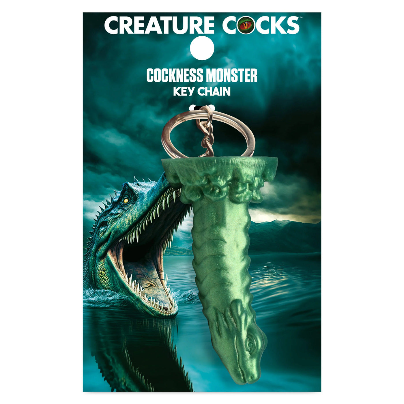 Cockness Monster Keychain - Green-Gag Gifts & Novelties-XR Brands Creature Cocks-Andy's Adult World