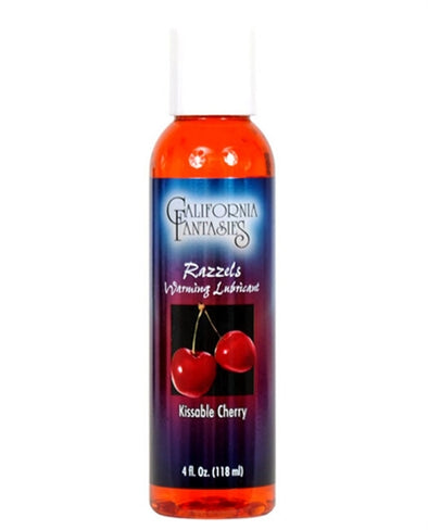 Razzels Warming Lubricant - Kissable Cherry - 4 Oz. Bottle-Lubricants Creams & Glides-California Fantasies-Andy's Adult World
