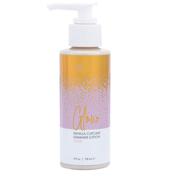Glow Vanilla Cupcake Shimmer Lotion Gold 4 Oz-Lubricants Creams & Glides-Classic Brands-Andy's Adult World