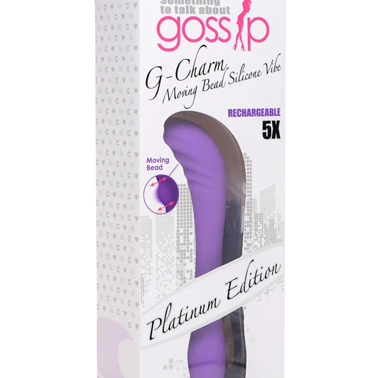 5x G-Charm Moving G-Spot Bead Mini Vibe - Violet-Vibrators-Curve Toys-Andy's Adult World