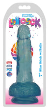 Lollicock - 7" Slim Stick With Balls - Berry Ice-Dildos & Dongs-Curve Toys-Andy's Adult World