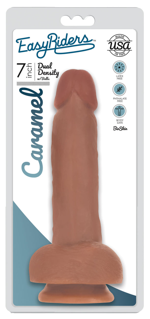 Easy Riders 7" Slim Dong With Balls - Caramel
