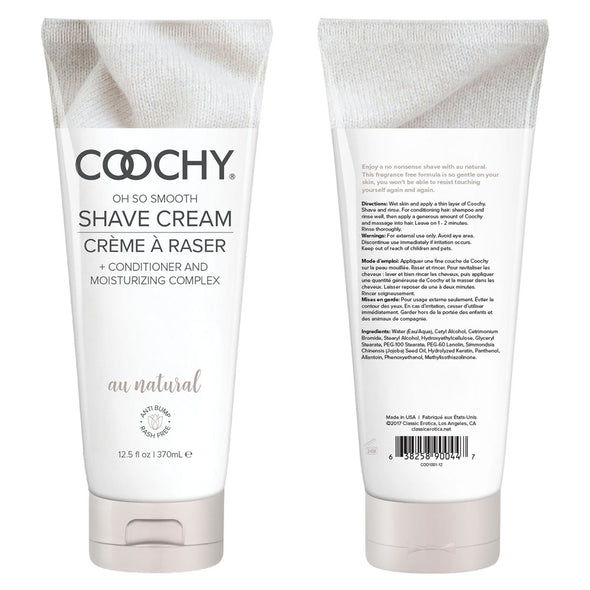 Coochy  Shave Cream Au Natural 12.5 Fl. Oz.