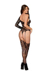Teddy Bodystocking - One Size - Black-Lingerie & Sexy Apparel-Dreamgirl-Andy's Adult World