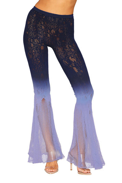 Flair Leg Pantyhose - One Size - Denim/hydrangea-Lingerie & Sexy Apparel-Dreamgirl-Andy's Adult World