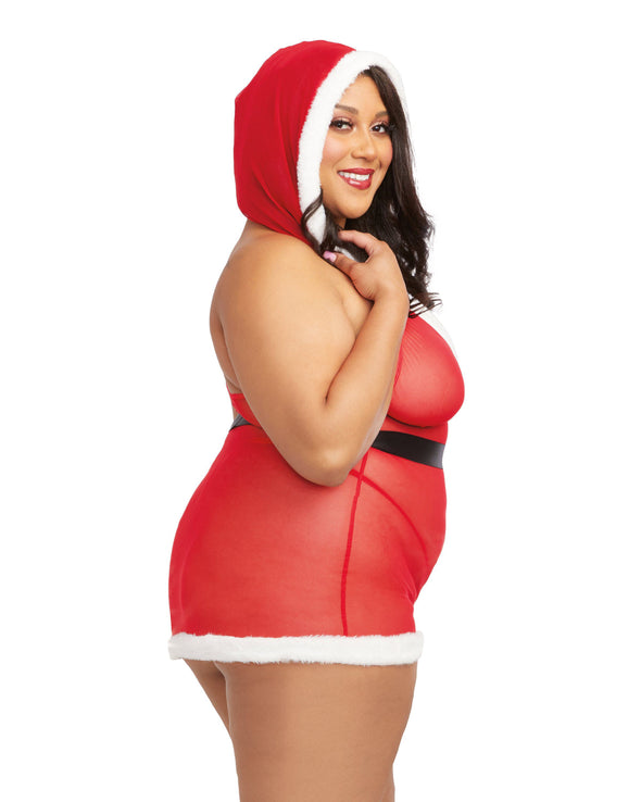 Santa Cutie - Queen Size - Lipstick Red-Lingerie & Sexy Apparel-Dreamgirl-Andy's Adult World
