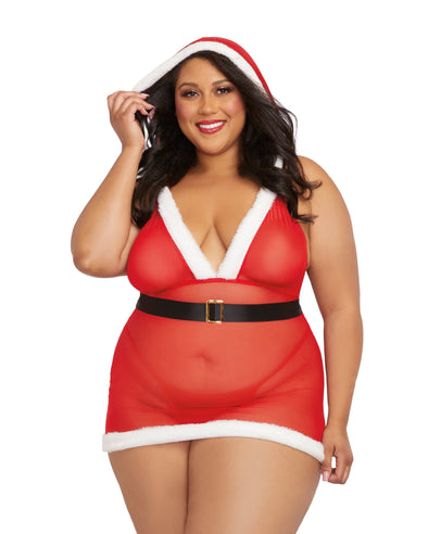 Santa Cutie - Queen Size - Lipstick Red-Lingerie & Sexy Apparel-Dreamgirl-Andy's Adult World