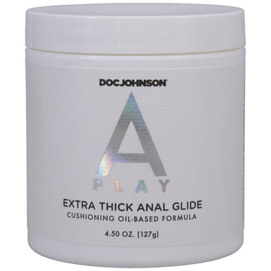 A-Play - Extra Thick Anal Glide - Cushioning Oil-Based Formula - 4.5 Fl. Oz. - Bulk-Lubricants Creams & Glides-Doc Johnson-Andy's Adult World