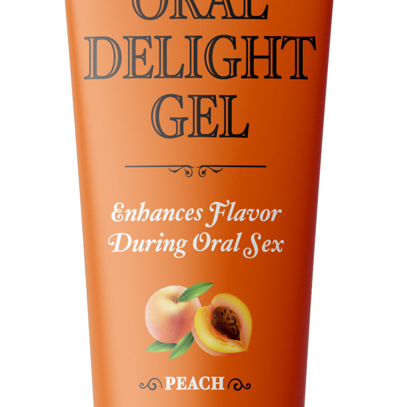Goodhead - Oral Delight Gel - Peach - 4 Oz.-Lubricants Creams & Glides-Doc Johnson-Andy's Adult World