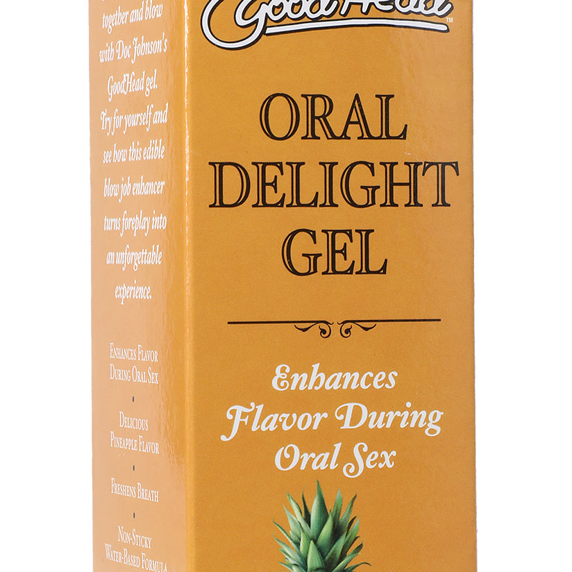 Goodhead - Oral Delight Gel - Pineapple - 4 Oz.-Lubricants Creams & Glides-Doc Johnson-Andy's Adult World