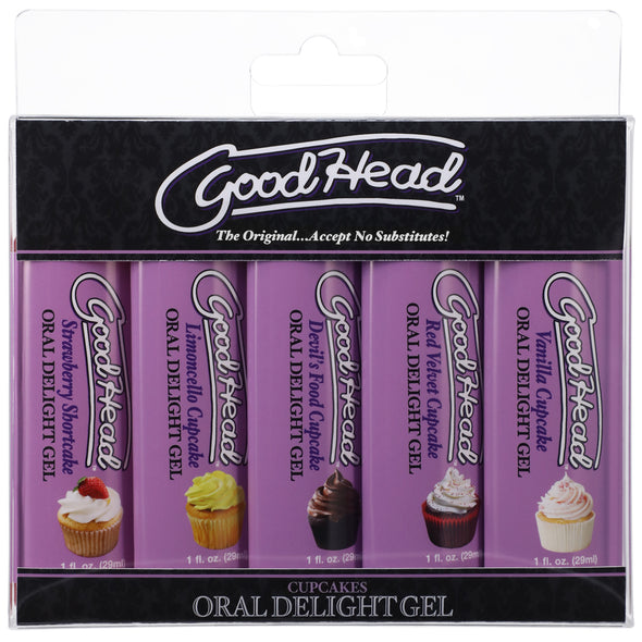 Goodhead - Oral Delight Gel - Cupcake - 5 Pack - 1 Fl. Oz.-Lubricants Creams & Glides-Doc Johnson-Andy's Adult World