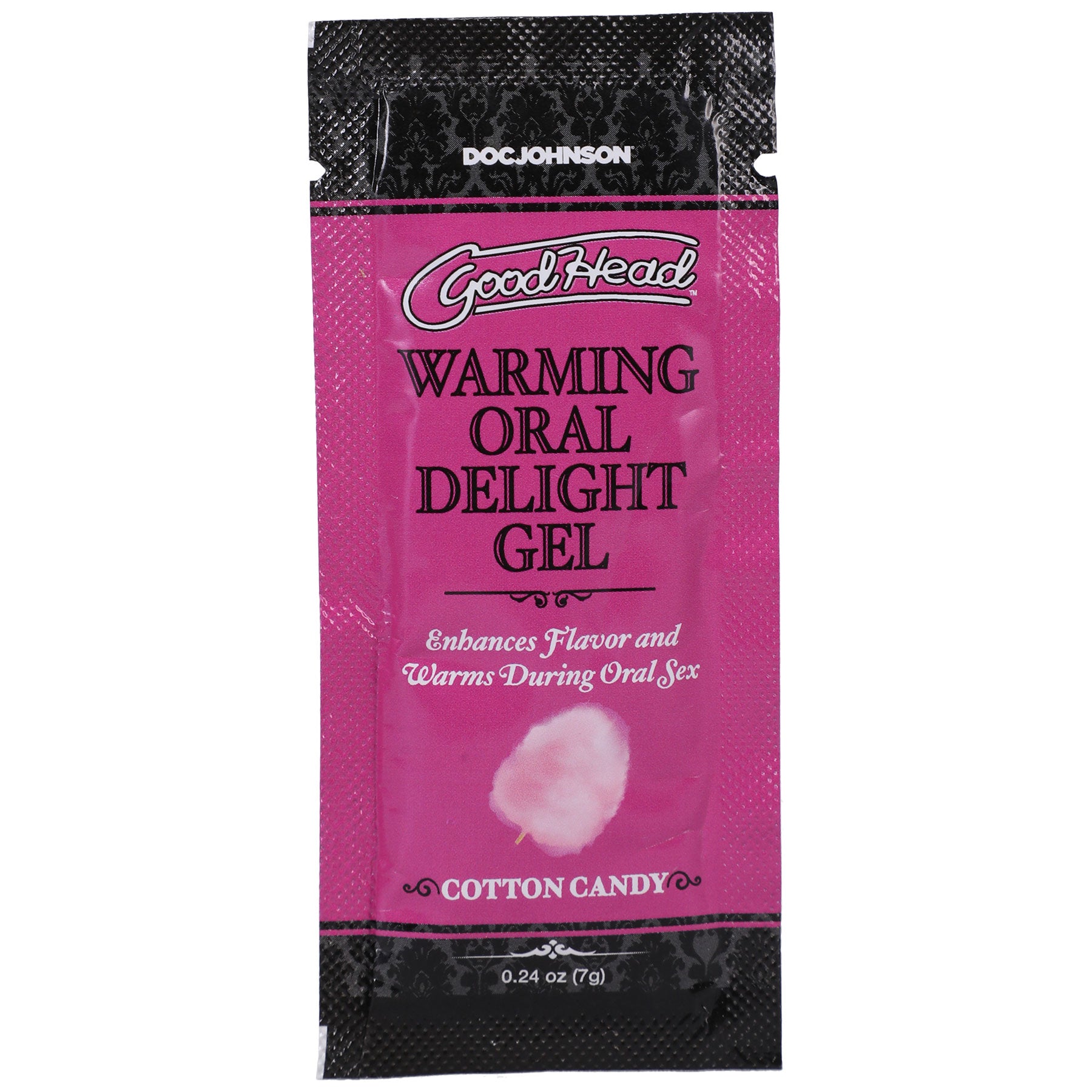 Goodhead - Warming Oral Delight Gel - Cotton Candy - 0.24 Oz-Lubricants Creams & Glides-Doc Johnson-Andy's Adult World