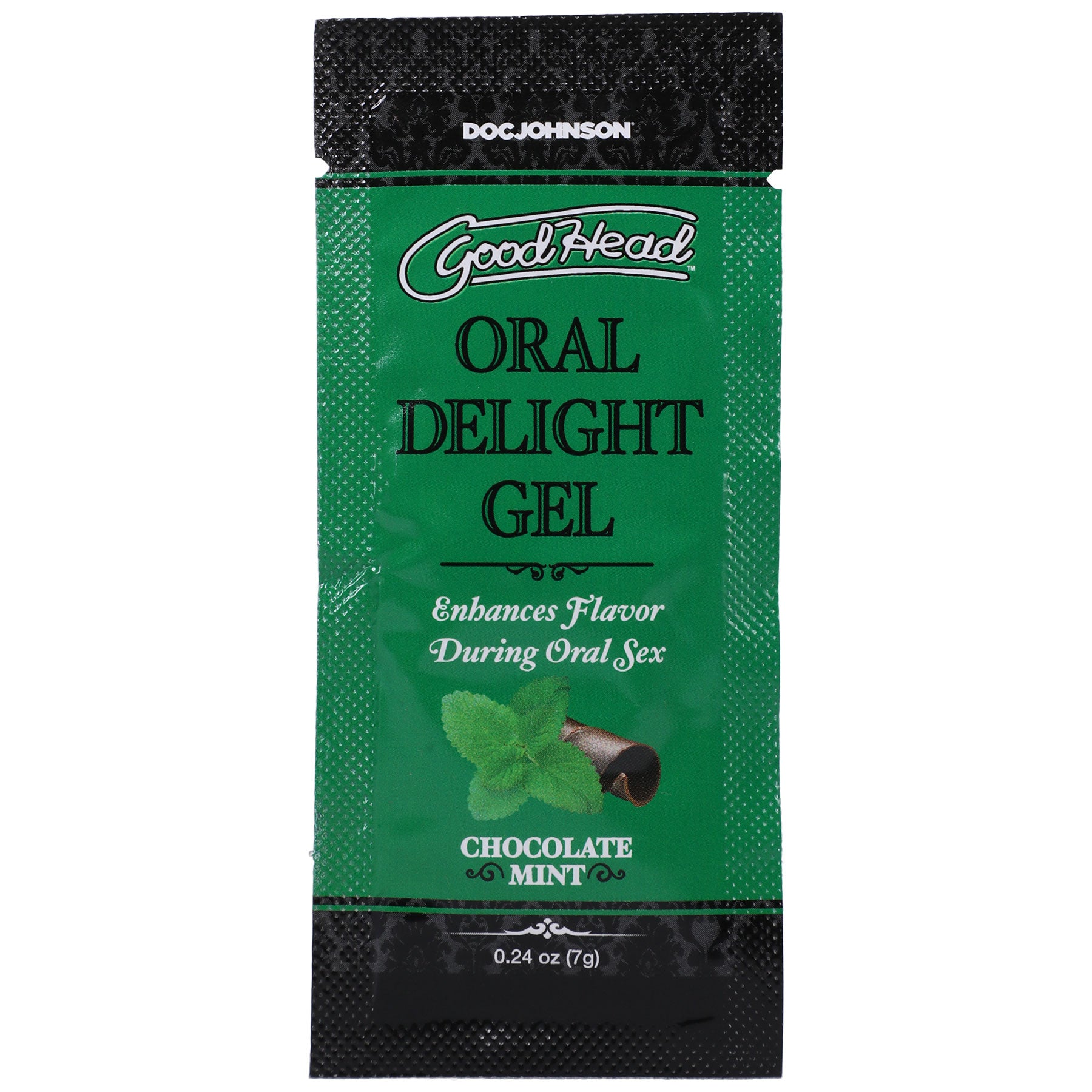 Goodhead - Oral Delight Gel - Chocolate Mint - 0.24 Oz-Lubricants Creams & Glides-Doc Johnson-Andy's Adult World