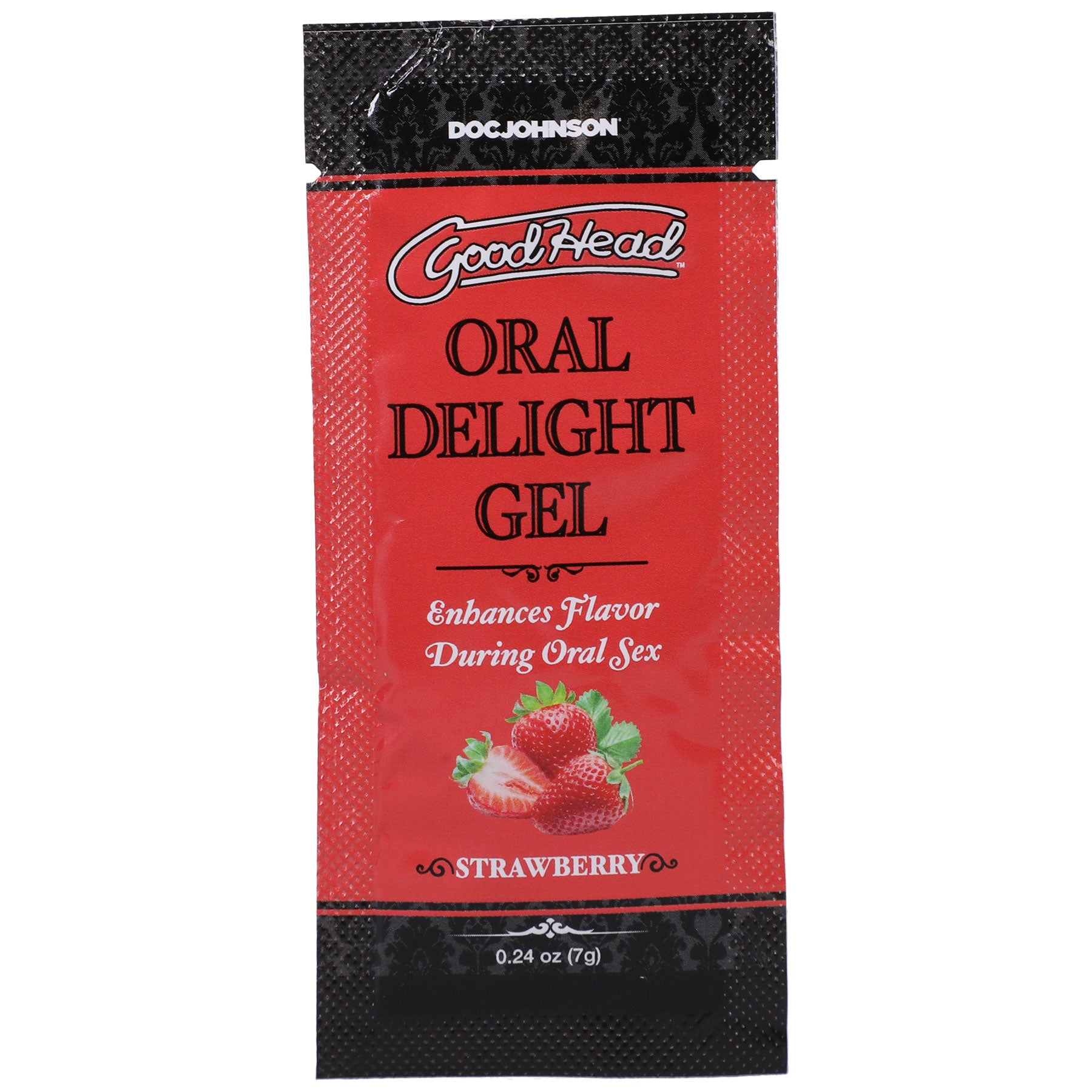 Goodhead - Oral Delight Gel - Strawberry - 0.24 Oz-Lubricants Creams & Glides-Doc Johnson-Andy's Adult World