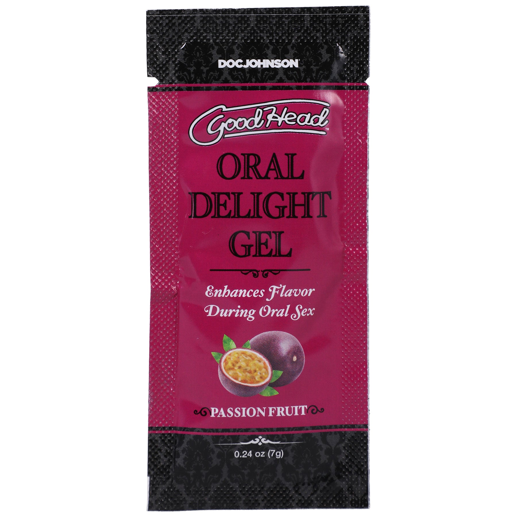 Goodhead - Oral Delight Gel - Passion Fruit - 0.24 Oz-Lubricants Creams & Glides-Doc Johnson-Andy's Adult World