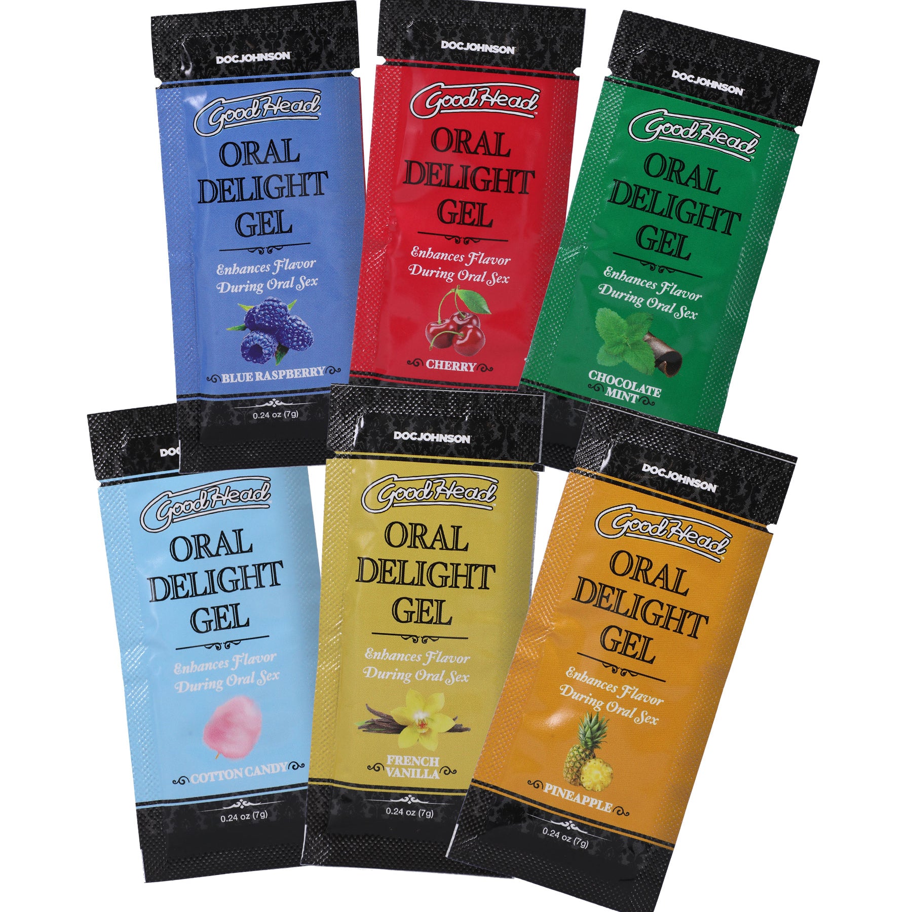 Goodhead - Oral Delight Gel - 6 Pack - 0.24 Oz-Lubricants Creams & Glides-Doc Johnson-Andy's Adult World