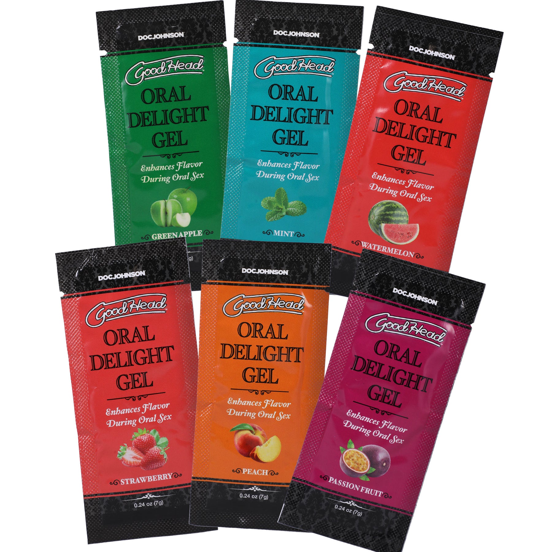 Goodhead - Oral Delight Gel - 6 Pack - 0.24 Oz-Lubricants Creams & Glides-Doc Johnson-Andy's Adult World