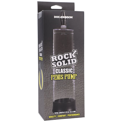 Rock Solid - Classic Penis Pump - Black/clear-Masturbation Aids for Males-Doc Johnson-Andy's Adult World