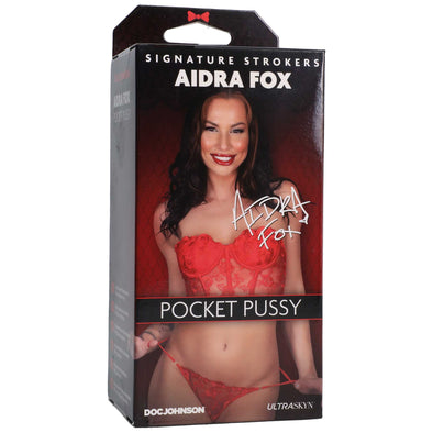 Signature Strokers - Aidra Fox - Ultraskyn Pocket Pussy - Caramel-Masturbation Aids for Males-Doc Johnson-Andy's Adult World