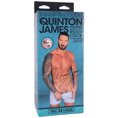 Signature Cocks - Quinton James - 9.5 Inch Ultraskyn Cock With Removable Vac-U-Lock Suction Cup-Dildos & Dongs-Doc Johnson-Andy's Adult World