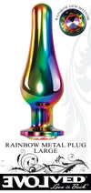 Rainbow Metal Plug - Large-Anal Toys & Stimulators-Evolved Novelties-Andy's Adult World