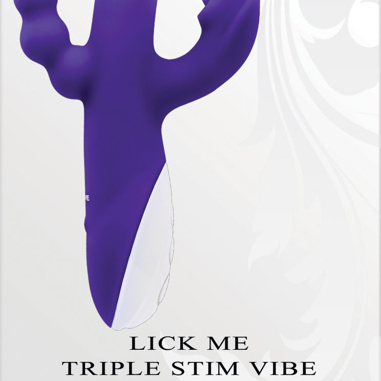 Lick Me - Triple Stim Vibe - Purple-Vibrators-Evolved Novelties-Andy's Adult World