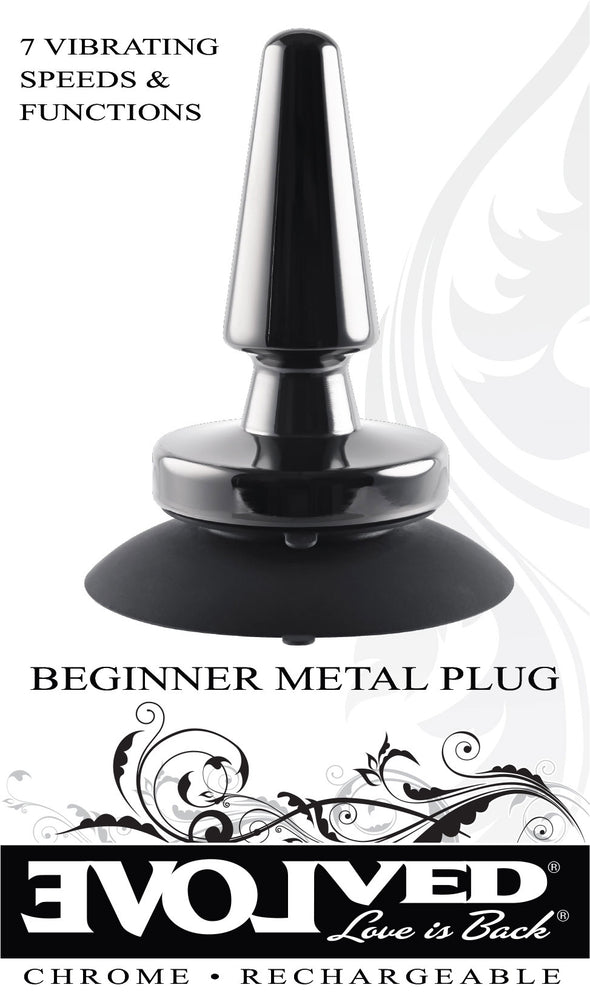 Beginner Metal Plug - Black Chrome-Anal Toys & Stimulators-Evolved Novelties-Andy's Adult World
