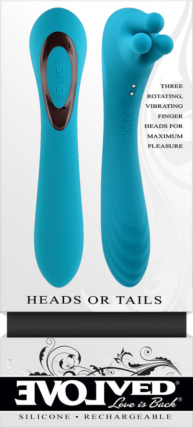 Heas or Tails - Blue-Vibrators-Evolved Novelties-Andy's Adult World