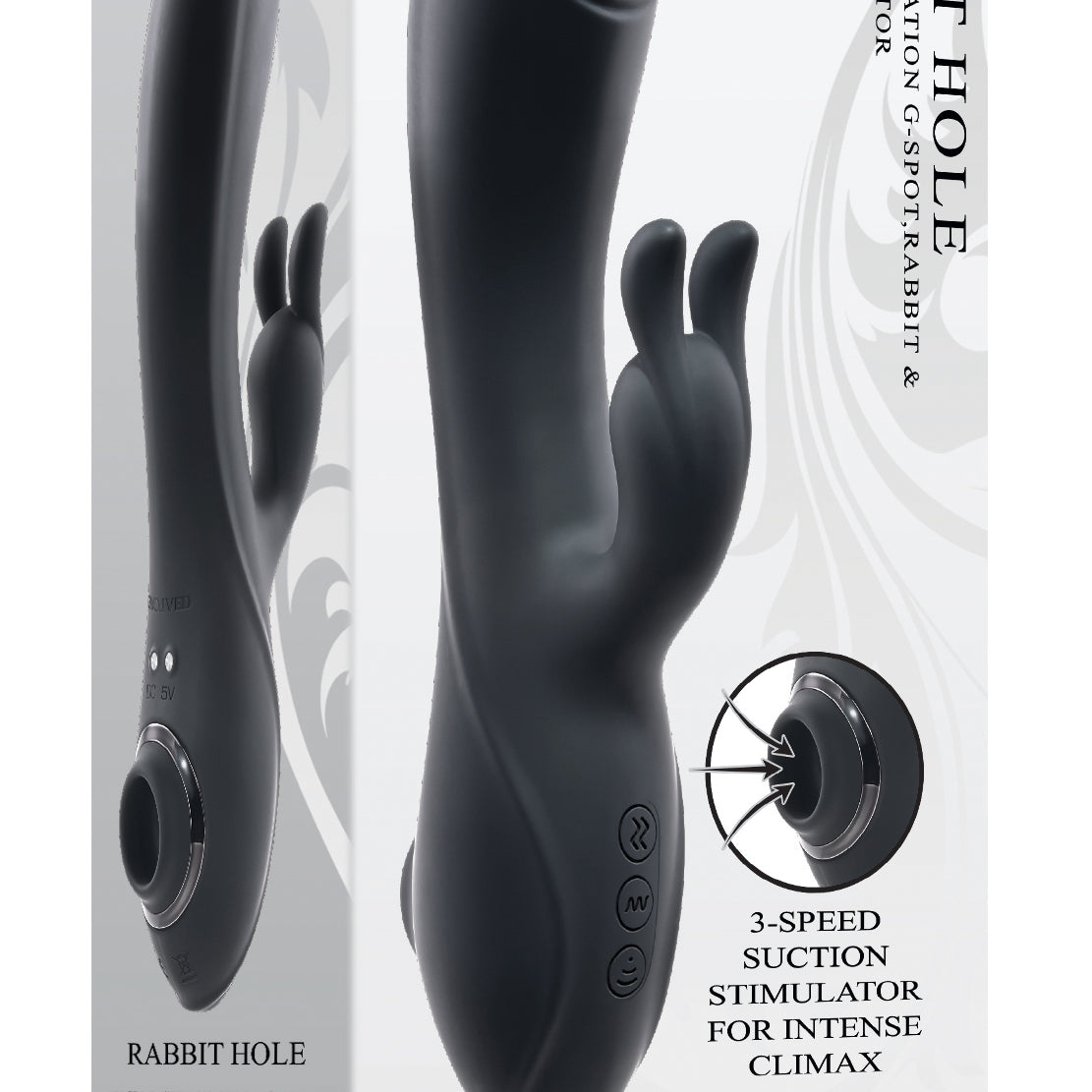 Rabbit Hole - Black-Vibrators-Evolved Novelties-Andy's Adult World