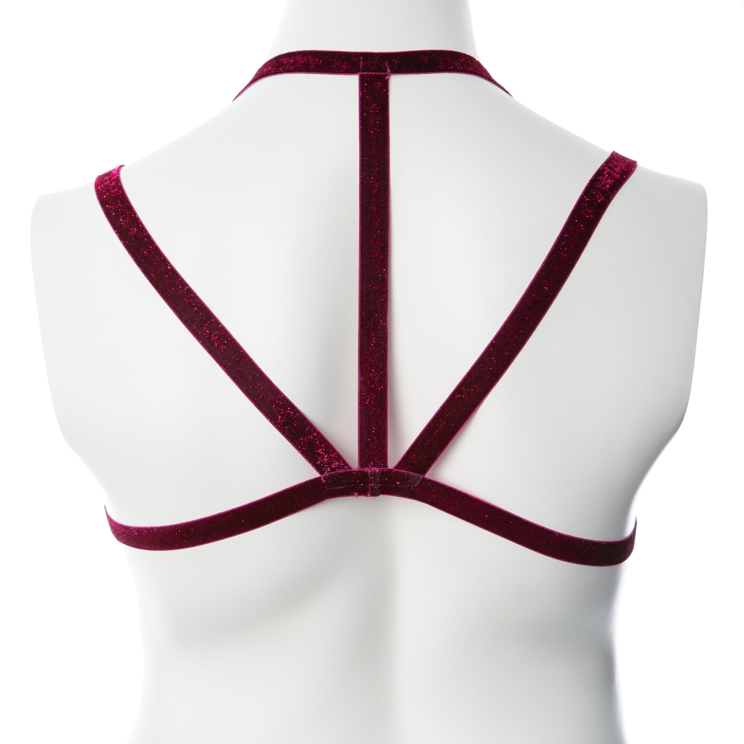 Gender Fluid Sugar Coated Harness - Small-large - Raspberry-Harnesses & Strap-Ons-Gender Fluid-Andy's Adult World