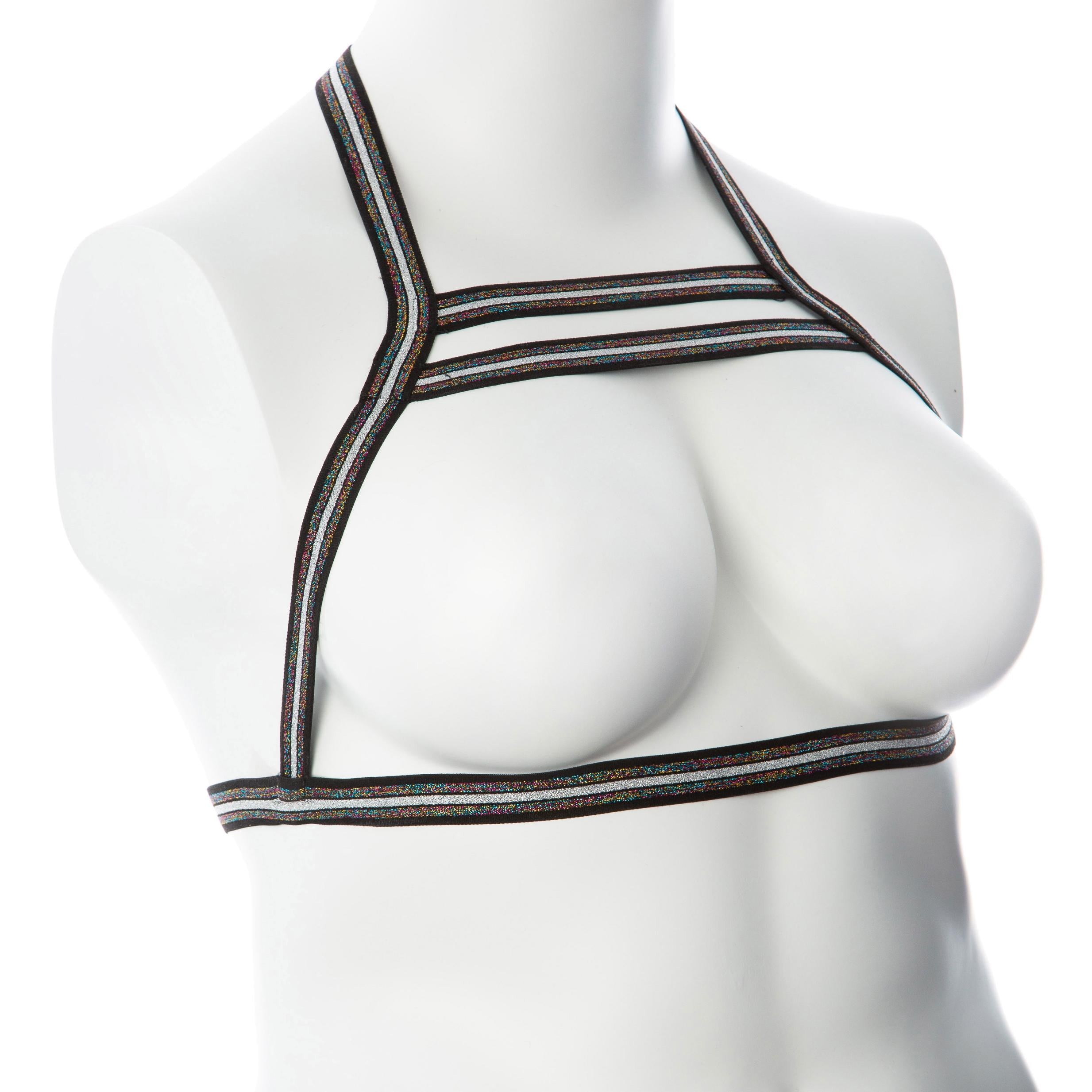 Gender Fluid Silver Lining Harness - Large-xxlarge - Multi-Color-Harnesses & Strap-Ons-Gender Fluid-Andy's Adult World