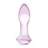 5 Inch Rosebud Glass Butt Plug - Pink-Anal Toys & Stimulators-Glas-Andy's Adult World