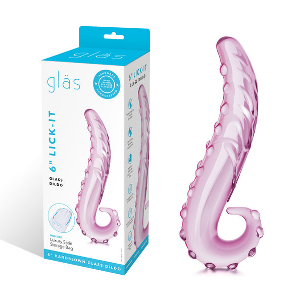 6 Inch Lick-It Glass Dildo-Dildos & Dongs-Glas-Andy's Adult World