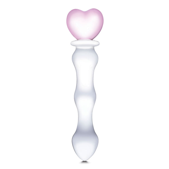 8 Inch Sweetheart Glass Dildo - Pink/clear-Anal Toys & Stimulators-Glas-Andy's Adult World