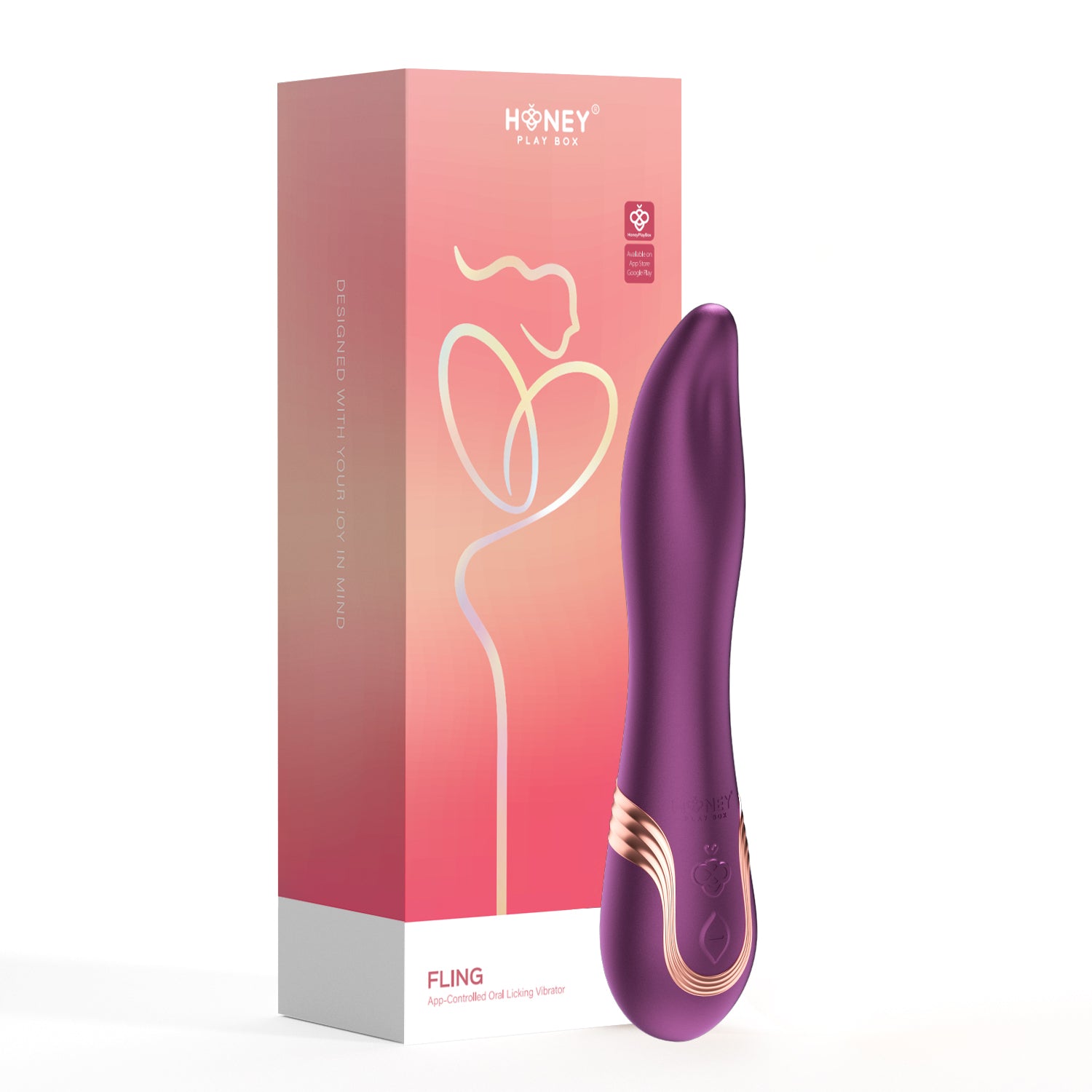 Fling - App Controlled Oral Licking Vibrator - Purple-Vibrators-Honey Play Box-Andy's Adult World