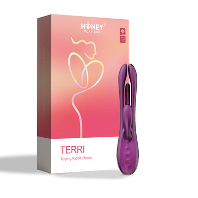 Terri - App Controlled Tapping Rabbit Vibrator - Purple-Vibrators-Honey Play Box-Andy's Adult World